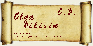 Olga Milišin vizit kartica